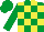 Silk - Emerald and yellow blocks, black 'donegal racing' emblem, emerald sleeves, emerald cap