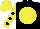 Silk - Black, yellow disc, yellow sleeves, black spots, yellow cap