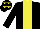 Silk - Black, yellow stripe, black sleeves and cap, yellow stars