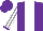 Silk - Purple, white stripe, striped sleeves, purple cuffs and cap
