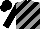 Silk - Black and grey diagonal stripes, black sleeves and cap
