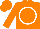 Silk - Fluorescent orange, white circle, fluorescent orange cap