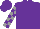 Silk - Fuschia, purple blocks on sleeves