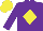Silk - Purple, yellow diamond, yellow cap