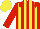 Silk - Red and yellow stripes, red epaulets, red sleeves, yellow cap
