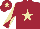 Silk - Maroon, beige star, diabolo on sleeves, beige star on cap