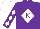 Silk - Purple, purple 'k' on white diamond, white diamond stripe on sleeves, white cap
