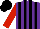 Silk - Purple, black stripes, red sleeves, black cap