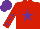 Silk - Red, purple star, red sleeves, purple stars and cap