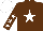 Silk - Brown, white star, white stars on sleeves, white cap