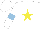 Silk - White, yellow star, white sleeves, light blue armlets
