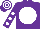 Silk - Purple, white disc, purple sleeves, white spots, hooped cap