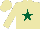 Silk - Tan, forest green star