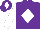 Silk - Purple body, white diamond, white arms, purple cap, white diamond