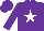 Silk - Purple, white 'suadra tarahumara' and face on white star
