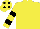Silk - Yellow body, yellow arms, black hooped, yellow cap, black spots