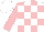 Silk - White and pink check, pink sleeves