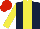 Silk - Dark blue, yellow panel, yellow sleeves, red cap