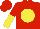 Silk - Red, yellow ball, red and yellow halved slvs