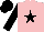 Silk - Pink, black star, black sleeves, black cap
