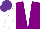 Silk - Royal purple, white triangular panel, white sleeves, purple cap