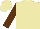 Silk - Beige, 'b x s'on brown and black horse, brown sleeves, beige cap