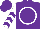 Silk - Purple, white circle, white sleeves, purple chevrons, purple cap