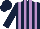 Silk - Dark blue and mauve stripes
