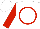 Silk - White, red circle emblem, red ollar, white 0, red sleeves