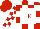 Silk - Red & white blocks, red 't/k' on white block, white blocks on red sleeves