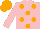 Silk - Pink, orange spots, orange cap