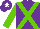 Silk - Purple, light green cross belts and sleeves, purple cap, white star