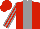 Silk - Red, grey panel, grey stripes on sleeves