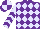 Silk - Purple and lavender diamonds, lavender sleeves, purple chevrons, purple and lavender quartered cap
