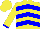 Silk - Yellow, blue chevrons, cuffs