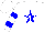 Silk - White, white 'mr' on blue star, blue bars on slvs