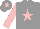 Silk - Grey, pink star, sleeves and cap