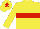 Silk - Yellow, red hoop, yellow sleeves, red star on cap