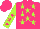 Silk - Hot pink, lime stars, hot pink stars on lime sleeves