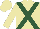 Silk - Beige, hunter green cross sashes
