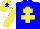 Silk - Blue, yellow cross of lorraine, yellow sleeves, yellow cap, blue star