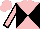 Silk - Pink, black diablo, black seams and cuffs on pink sleeves