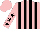 Silk - Pink, black stripes, black stars on pink sleeves