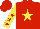 Silk - Red, yellow star, red stars on yellow sleeves