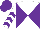 Silk - White and purple diagonal quarters , white sleeves with purple chevrons, purple cap