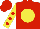 Silk - Red, yellow ball, red spots on yellow sleeves