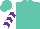 Silk - Owhite, turquoise dots purple chevrons on white slvs