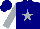 Silk - Navy blue, silver star in silver c, silver sleeves