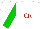 Silk - White, red 'cr', green sleeves