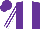 Silk - Purple, white stripe, white stripes on sleeves, purple cap